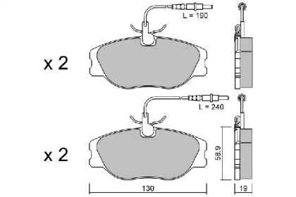 Комплект тормозных колодок (AISIN: BPFI-1035)